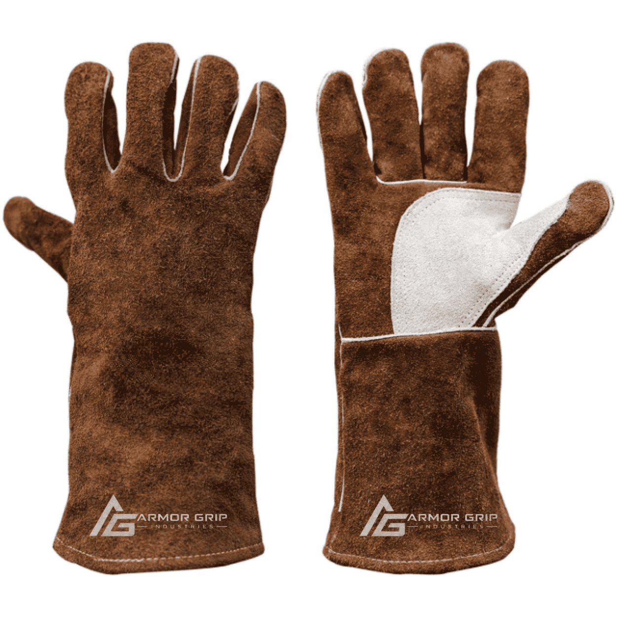 Untitled design (38) Brown Split Cowhide Welding Gloves - Image 1