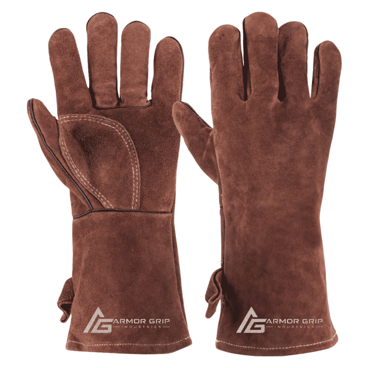 Untitled design (40) Brown Split Cowhide Leather Welding Gloves - Image 1