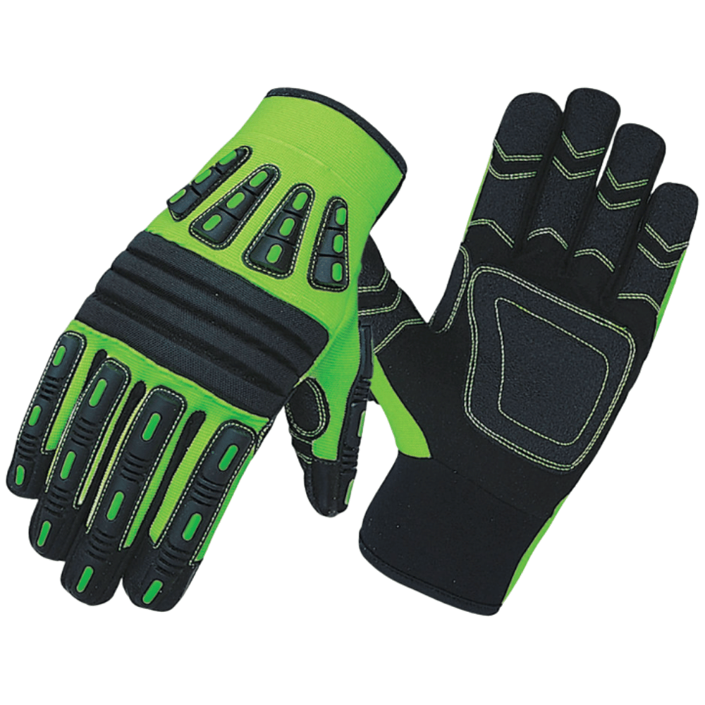 Untitled design (80) Neon Green Impact Resistant Safety Gloves - Image 1