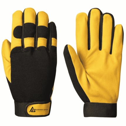 Yellow and Black Mechanic Gloves
